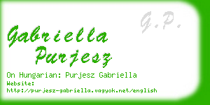 gabriella purjesz business card